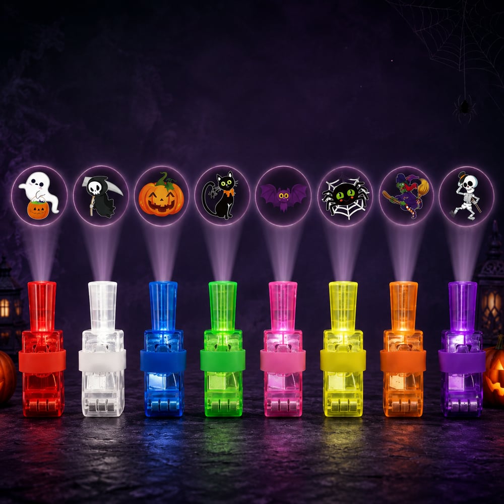 Halloween Pattern Finger Projector Lights (4 pack)