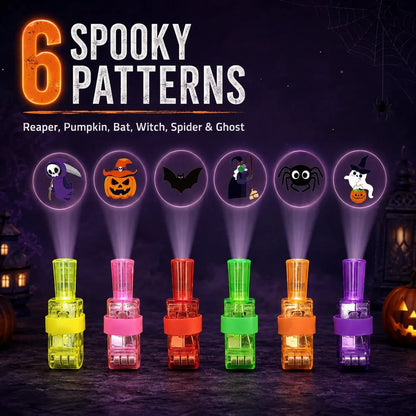 Halloween Pattern Finger Projector Lights (4 pack)