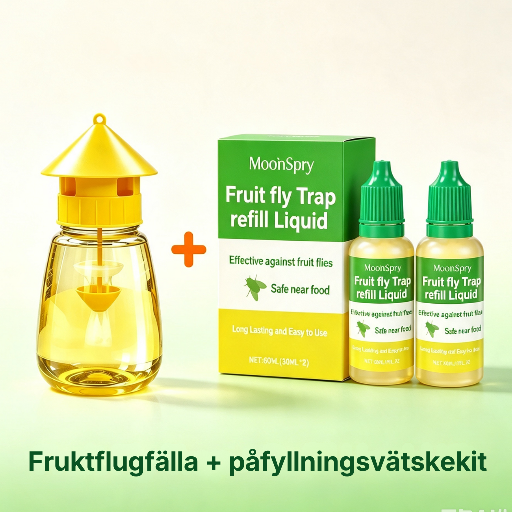 ❄️Sommarfräsch 50 % rabatt!🌿Återanvändbar flugfälla med lockmedel – Insektsmedelsfri fruktflugefångare för kök, terrass och trädgård