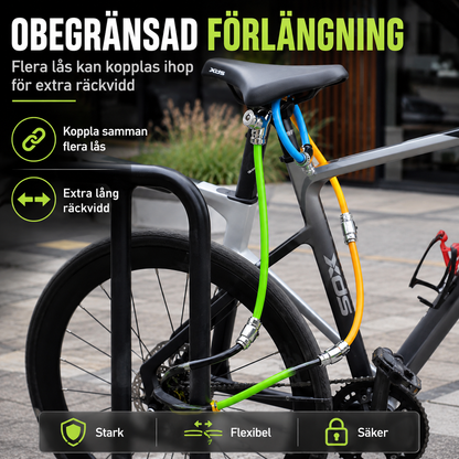 SteelGuard Flex™ Säkerhetsvajer – Robust kolfiberstål med snabb låsning