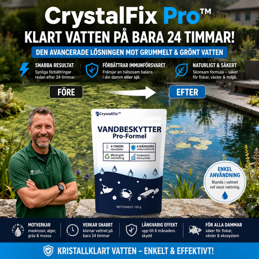 CrystalFix™ Dammrenare – Effektiv behandling för klart och balanserat dammvatten