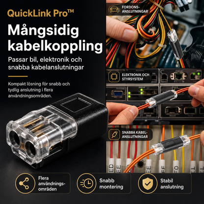 QuickLink Pro™ Kabelanslutning – Verktygsfri koppling för elektriska ledningar (50 stycken)