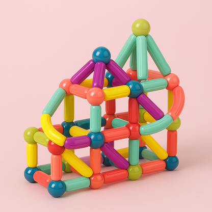 MagnaBuild Kids™ Magnetiska Byggstavar – Kreativ lek som utvecklar fantasi och motorik