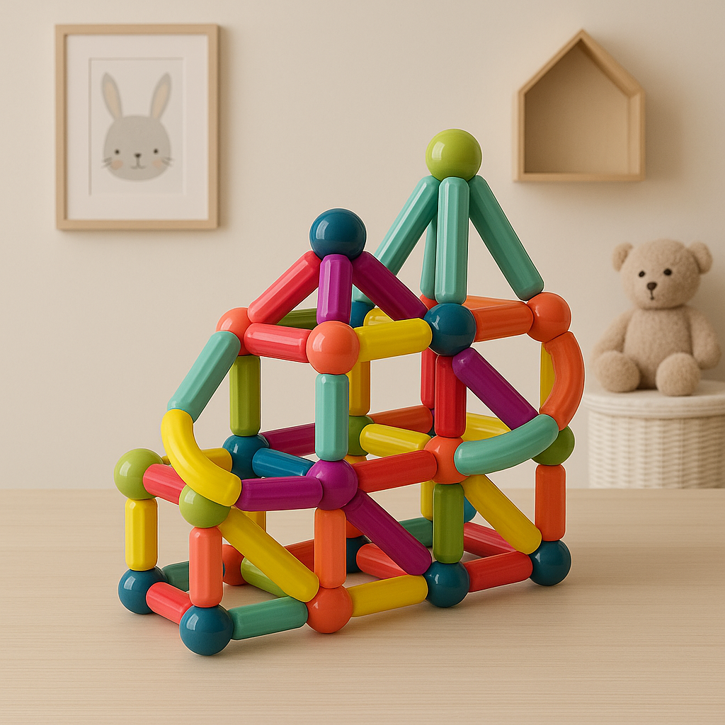MagnaBuild Kids™ Magnetiska Byggstavar – Kreativ lek som utvecklar fantasi och motorik