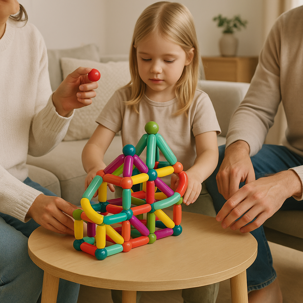 MagnaBuild Kids™ Magnetiska Byggstavar – Kreativ lek som utvecklar fantasi och motorik