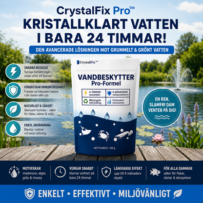 CrystalFix™ Dammrenare – Effektiv behandling för klart och balanserat dammvatten