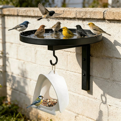 BirdHaven Pro™ Väggmonterat Fågelbad – Elegant vattenplats för trädgårdens fåglar