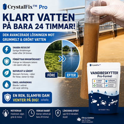 CrystalFix™ Dammrenare – Effektiv behandling för klart och balanserat dammvatten