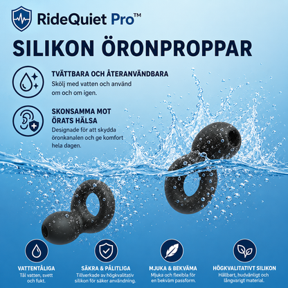 RideQuiet Pro™ Motorcykelöronproppar – Hjälper till att minska vindljud under körning