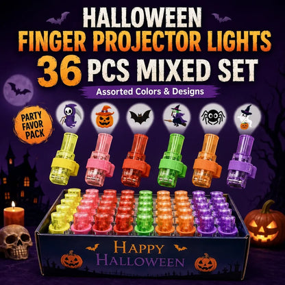 Halloween Pattern Finger Projector Lights (4 pack)