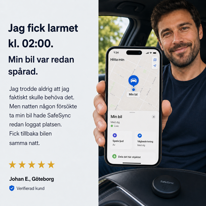 SafeSync Pro™ GPS-spårare – Håll koll på bil, nycklar och värdesaker i realtid