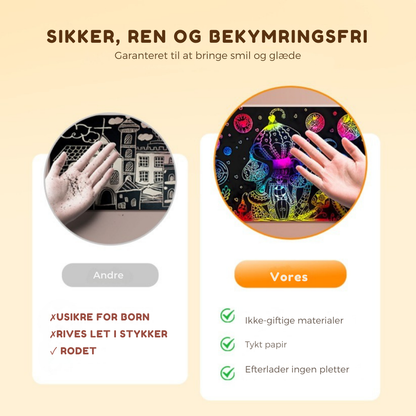 RegnbågsKonst | Regnbågens magiska skrappapper med träpenna
