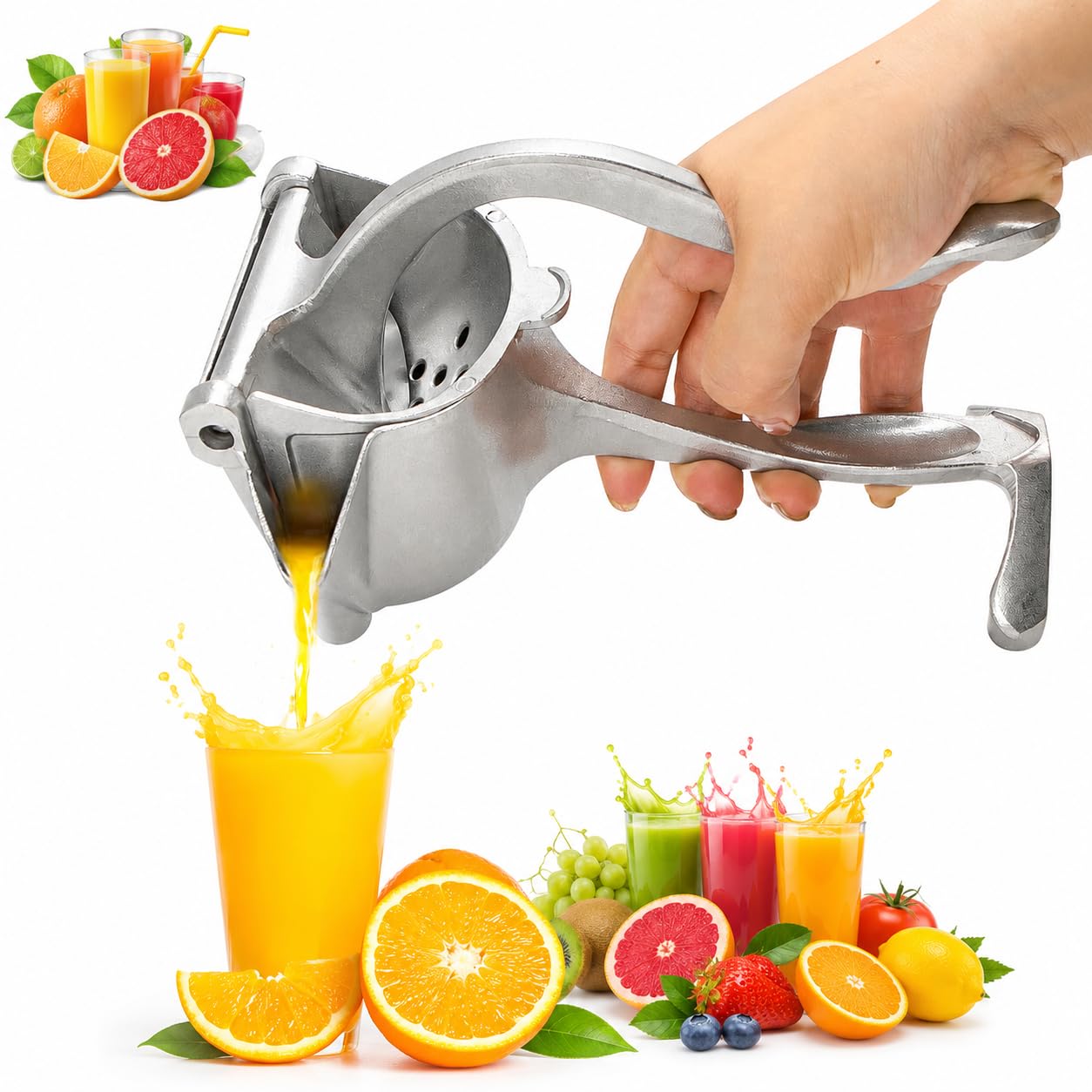 FreshPress™ Fruktpress – Pressa varje droppe med minimal ansträngning