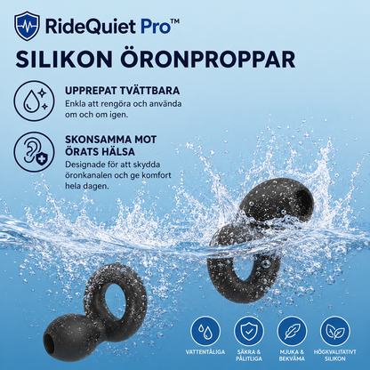 RideQuiet Pro™ Motorcykelöronproppar – Hjälper till att minska vindljud under körning