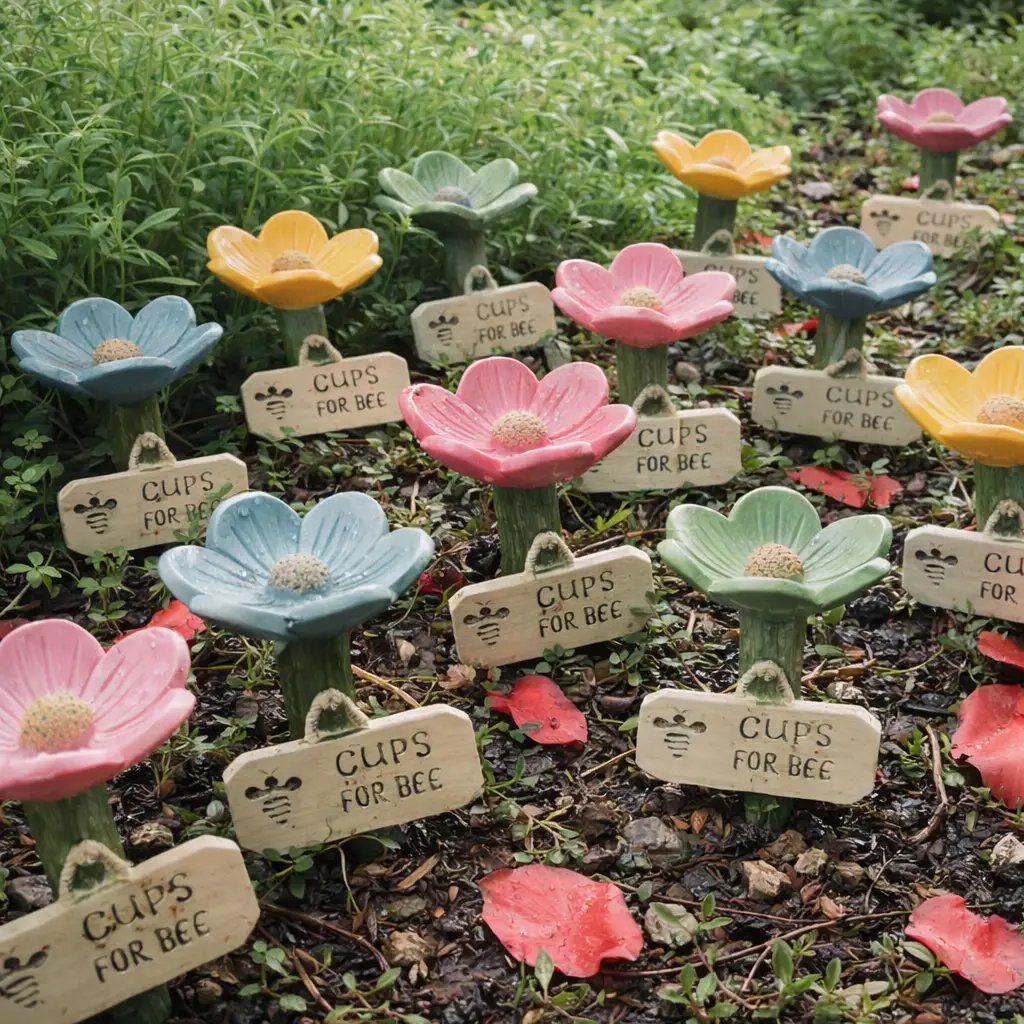 BeeBloom Pro™ Vattenstation – Hjälp bin och fjärilar med en vacker blomskål
