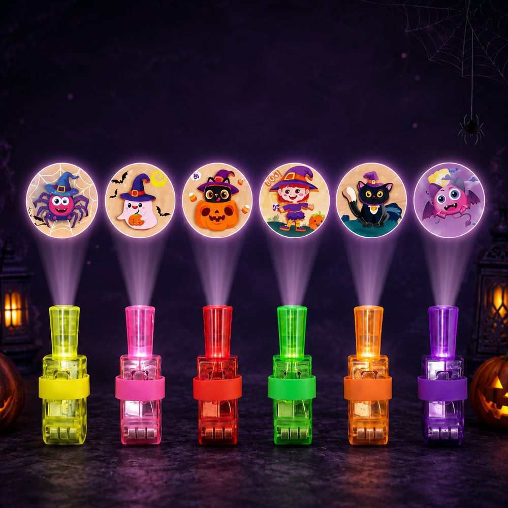 Halloween Pattern Finger Projector Lights (4 pack)