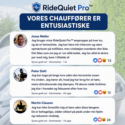 RideQuiet Pro™ Motorcykelöronproppar – Hjälper till att minska vindljud under körning