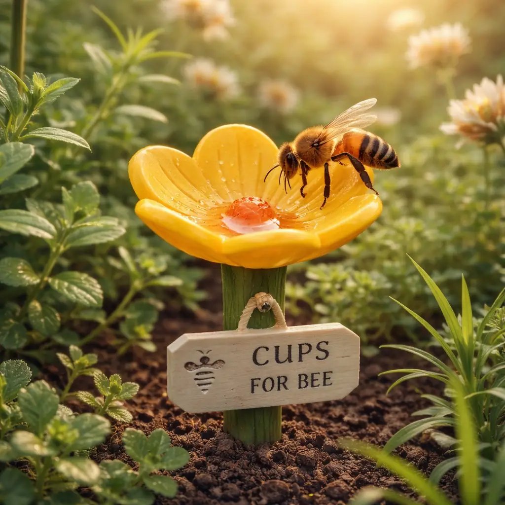 BeeBloom Pro™ Vattenstation – Hjälp bin och fjärilar med en vacker blomskål