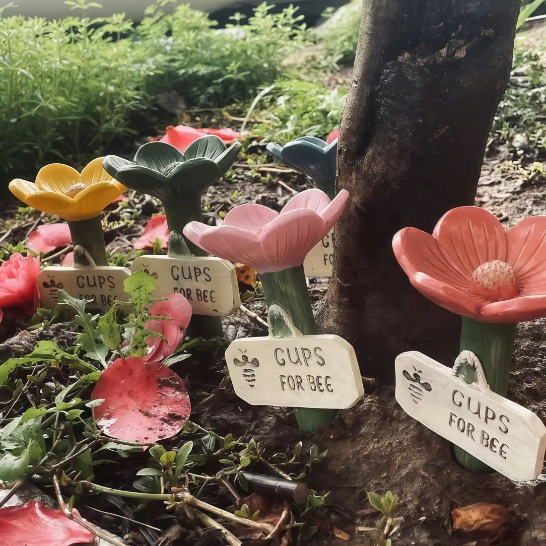 BeeBloom Pro™ Vattenstation – Hjälp bin och fjärilar med en vacker blomskål