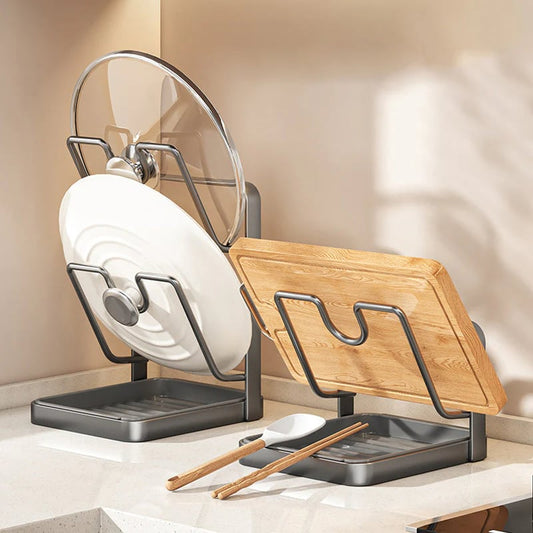 CookStand Max™ Köksställ – Håll locket stabilt och bänken renare