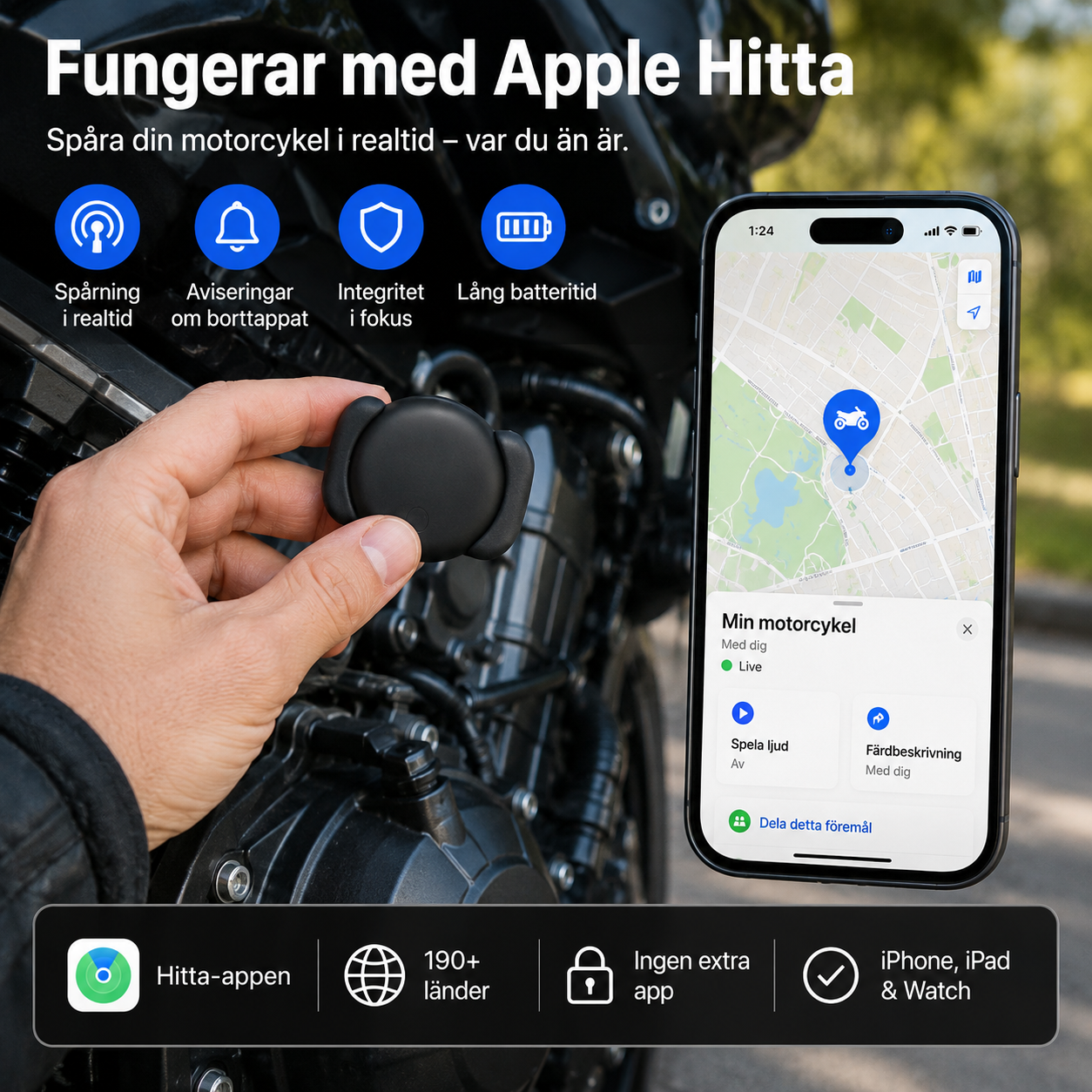 SafeSync Pro™ GPS-spårare – Håll koll på bil, nycklar och värdesaker i realtid