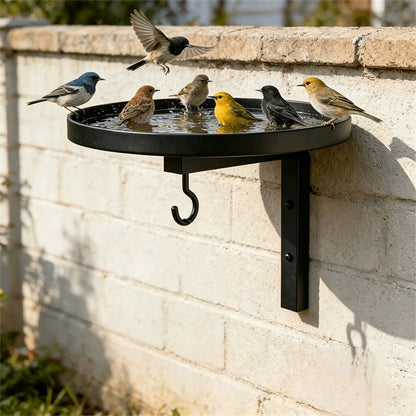 BirdHaven Pro™ Väggmonterat Fågelbad – Elegant vattenplats för trädgårdens fåglar