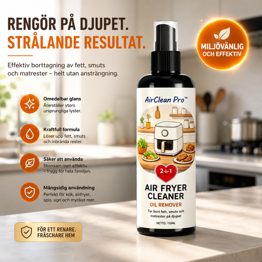 AirClean Pro™ Airfryer-rengöring – Tar bort fett och fastbrända matrester enkelt (3 stycken)