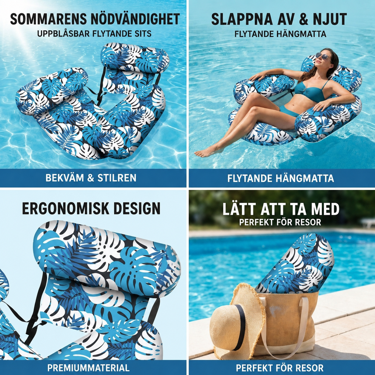 FloatLounge Pro™ Poolfåtölj – Flyt bekvämt hela sommaren