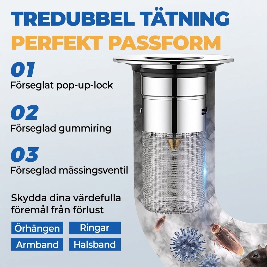 SinkGuard™ Avloppssil – Håll diskhon fri från matrester och smuts