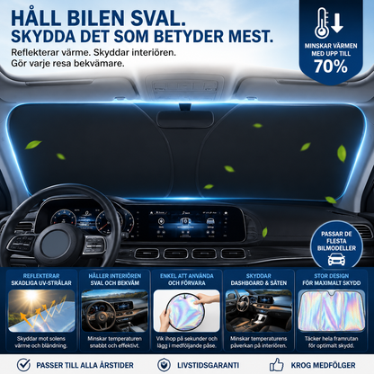 CoolShield Pro™ Solskydd för Vindruta – Håller bilen sval och skyddar interiören