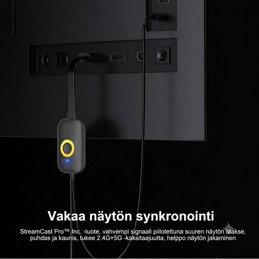 StreamCast Pro™ trådløs skjermdeling – Større bilde, direkte på TV-en din