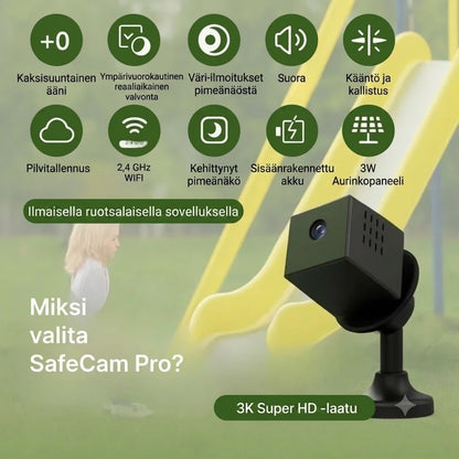SafeCam Pro™ | Alltid skyddad – även utan internet eller ström