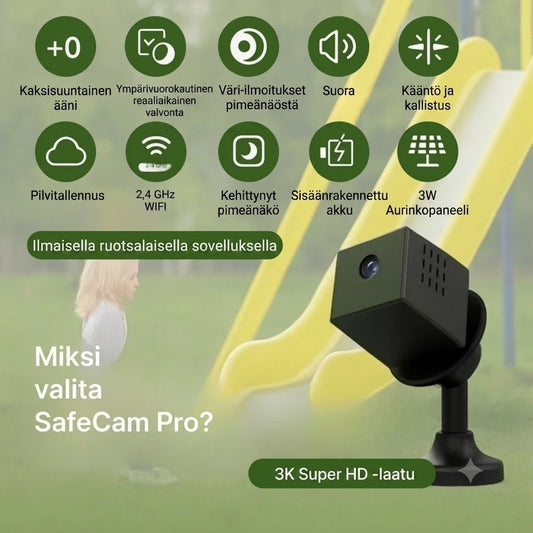 SafeCam Pro™ | Alltid skyddad – även utan internet eller ström