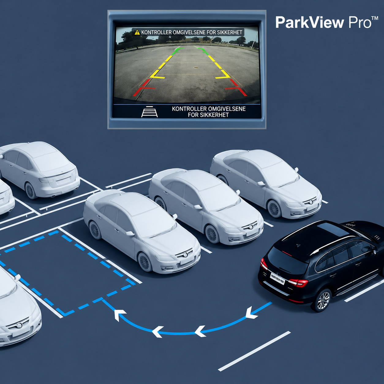 ParkView™ Backkamera – Tryggare parkering utan stress och gissningar