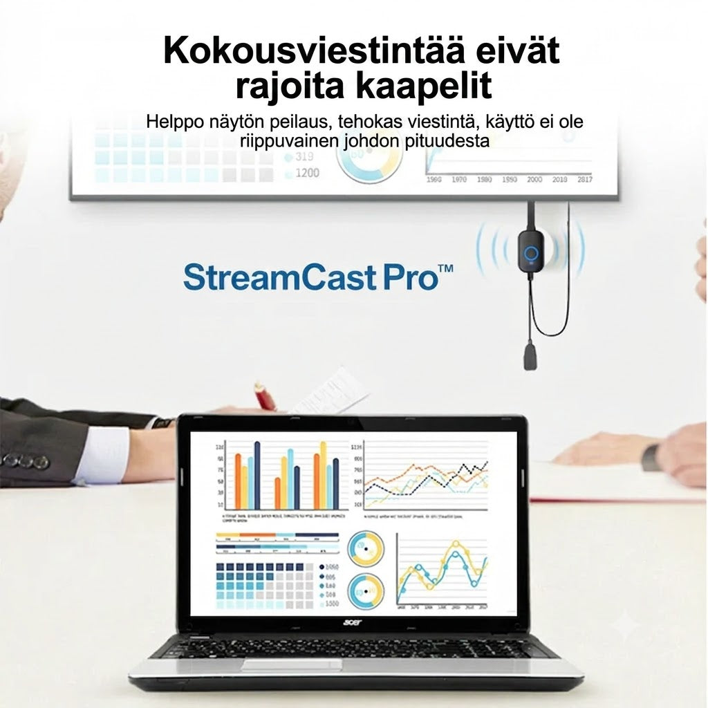 StreamCast Pro™ trådløs skjermdeling – Større bilde, direkte på TV-en din