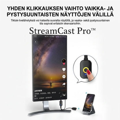 StreamCast Pro™ trådløs skjermdeling – Større bilde, direkte på TV-en din