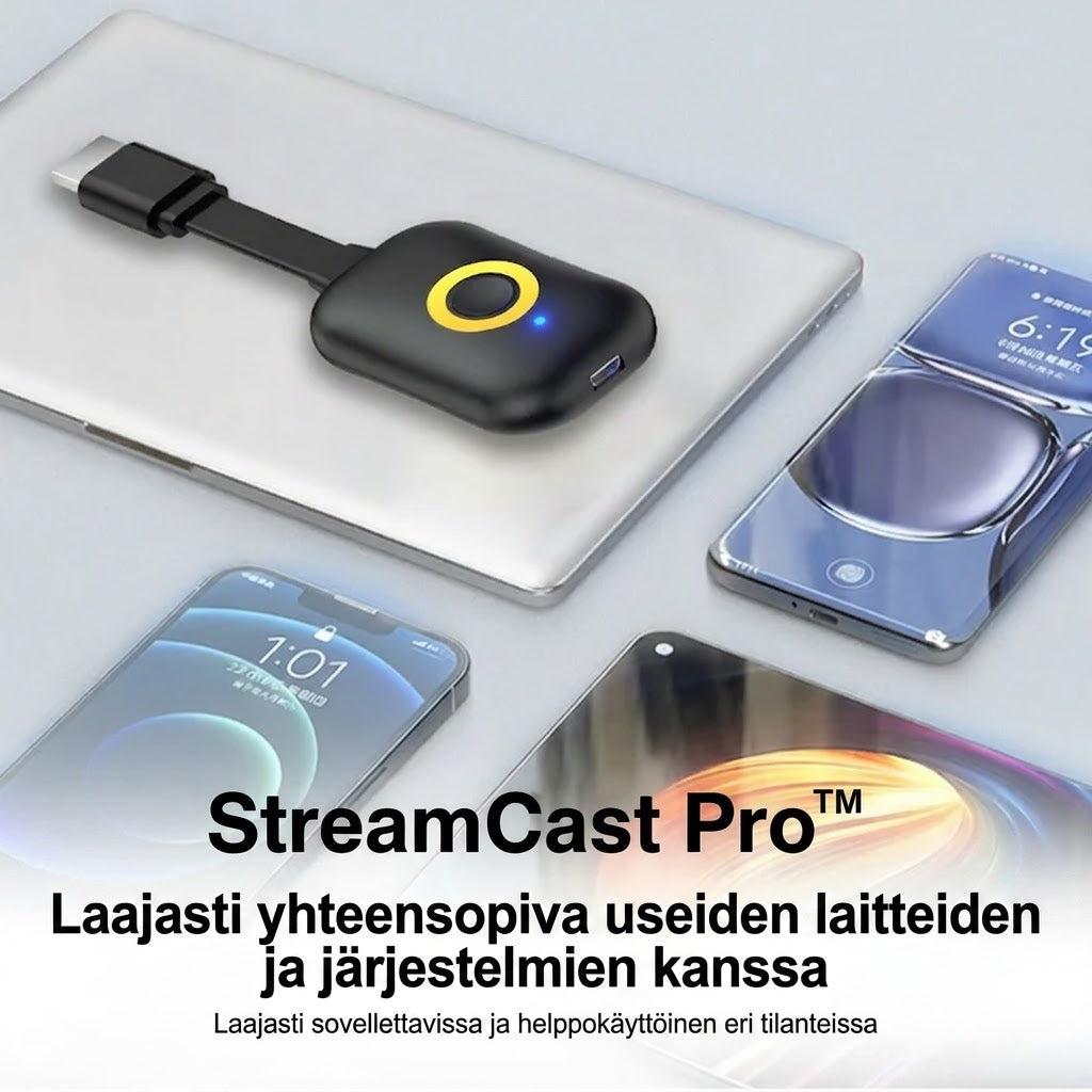 StreamCast Pro™ trådløs skjermdeling – Større bilde, direkte på TV-en din