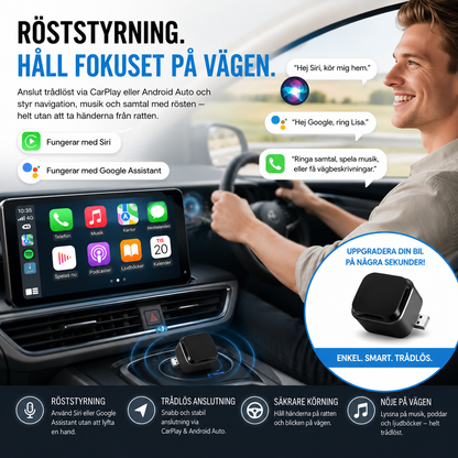 DriveLink Pro™ CarPlay Adapter – Gör Apple CarPlay och Android Auto trådlöst