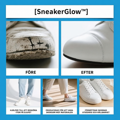 SneakerGlow™ Skokräm – Återställ slitna vita sneakers enkelt