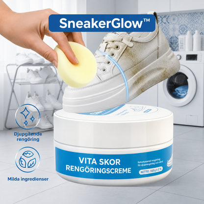 SneakerGlow™ Skokräm – Återställ slitna vita sneakers enkelt