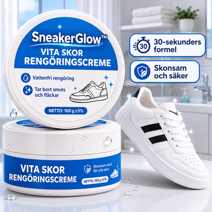 SneakerGlow™ Skokräm – Återställ slitna vita sneakers enkelt