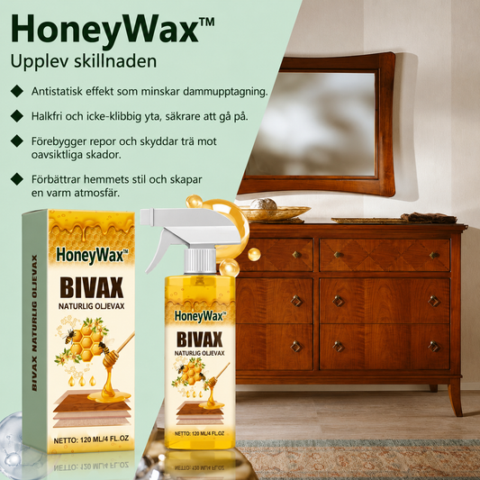 HoneyWax™ Möbelpolish med Bivax – För glans och skydd av träytor
