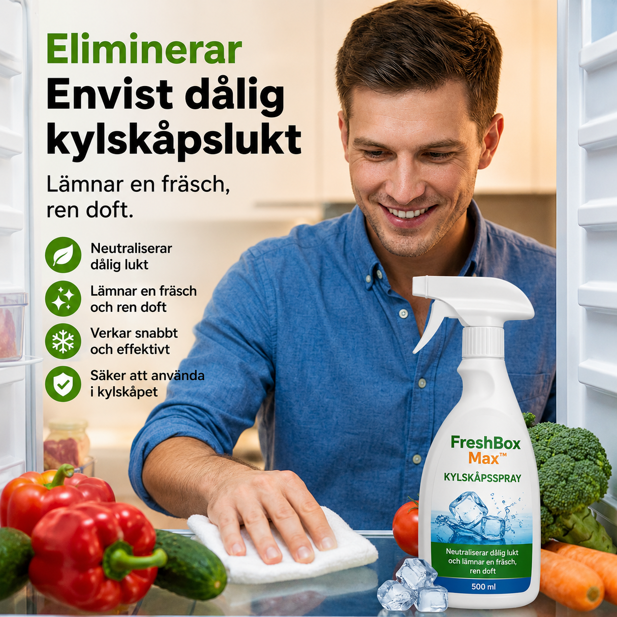 FreshBox Max™ Förvaringslåda – Smart organisering för frukt, grönsaker och livsmedel