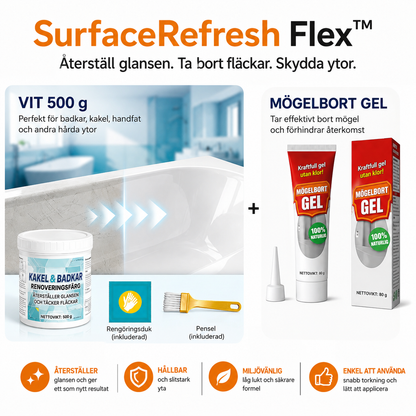 SurfaceRefresh Flex™ Renoveringsfärg – Skyddande yta för kakel och badkar