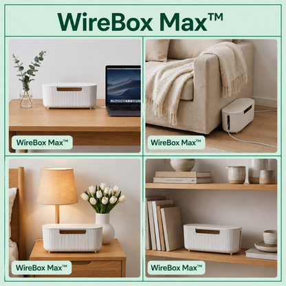 WireBox Max™ Kabelbox – Smidig förvaring för skrivbord, hem och kontor