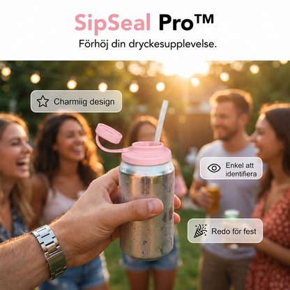 SipSeal Pro™ Burklock – Skydda drycken med silikonlock och sugrörsöppning