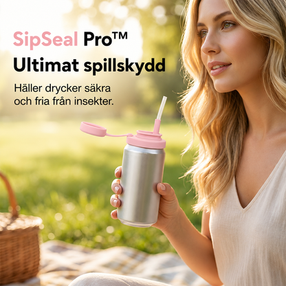 SipSeal Pro™ Burklock – Skydda drycken med silikonlock och sugrörsöppning