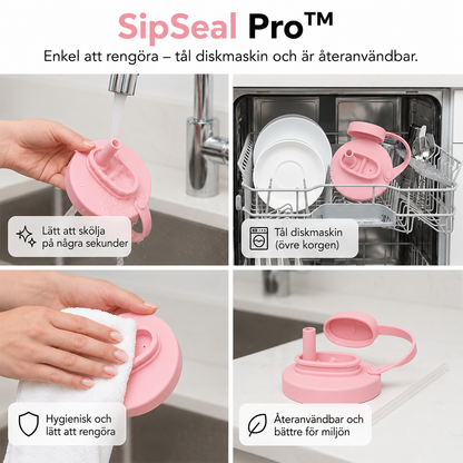 SipSeal Pro™ Burklock – Skydda drycken med silikonlock och sugrörsöppning