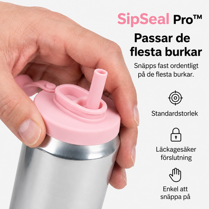 SipSeal Pro™ Burklock – Skydda drycken med silikonlock och sugrörsöppning
