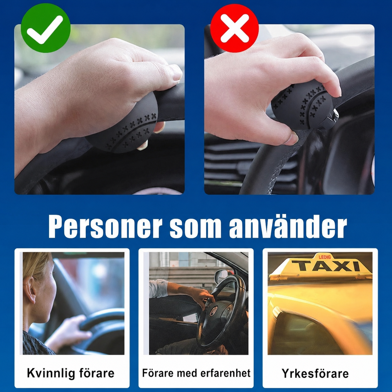 SteerAssist Flex™ Rattgrepp – Universell rattknopp för enklare manövrering